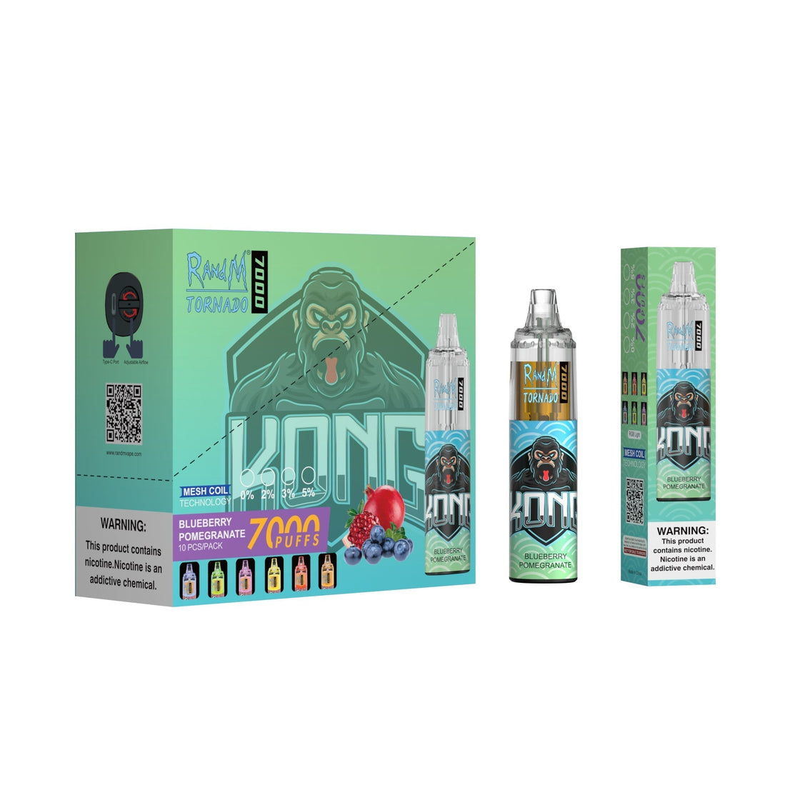 RAndM Tornado 7000 Puffs Disposable Vape Pack Of 10