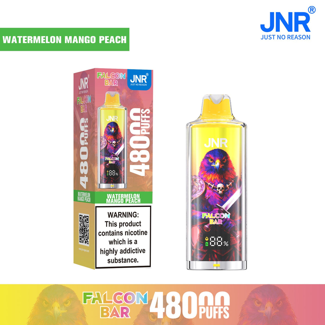 JNR Falcon Bar 48000 Puffs Disposable Vape (Box of 10)