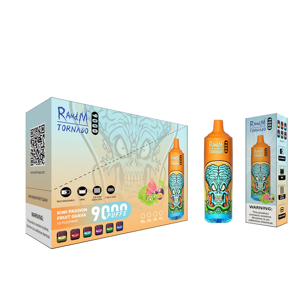 RAndM Tornado 9000 Puffs Disposable Vape (Pack of 10)